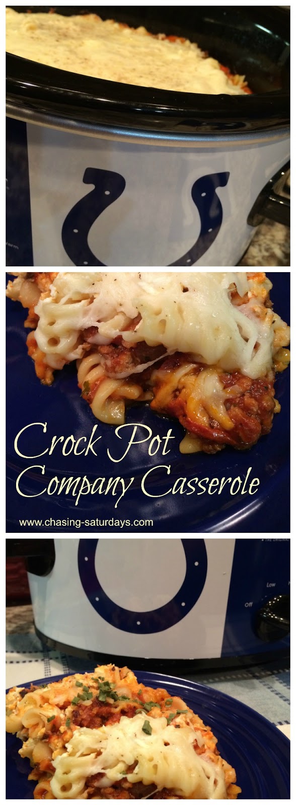 Crock Pot Company Casserole, Beef, Pasta, Easy Recipe, Chasing Saturdays