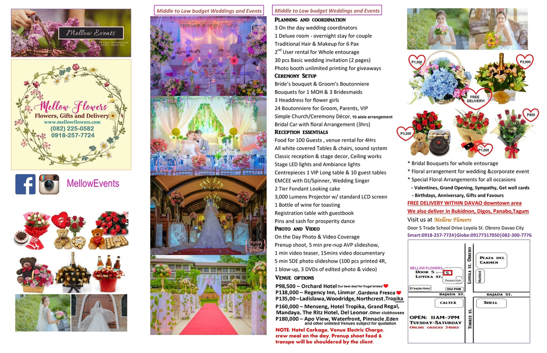 Affordable Wedding Package in Davao City Mellow Flowers and Events