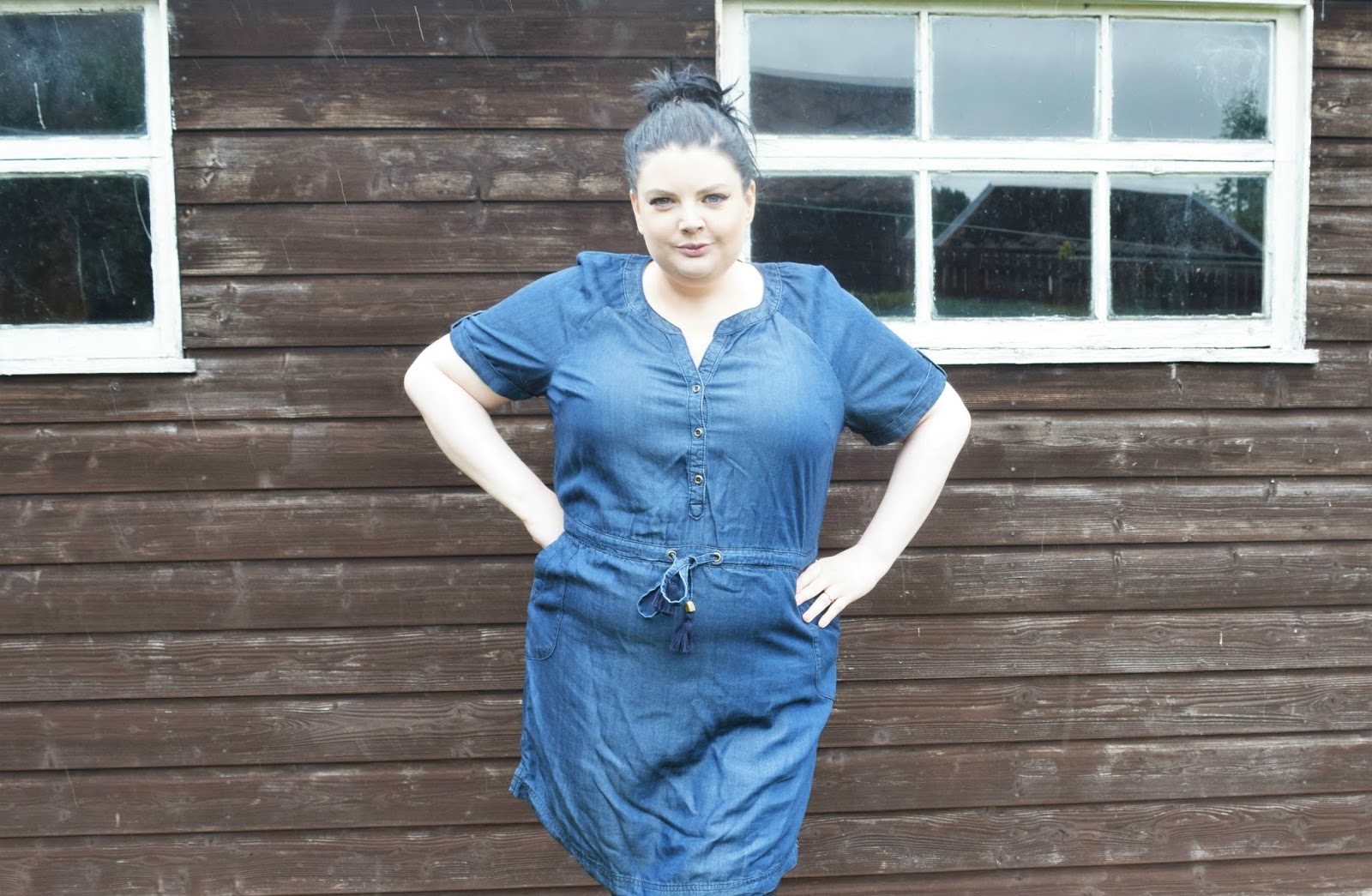 george denim dress