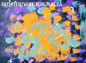 art lesson nebula painting for kids