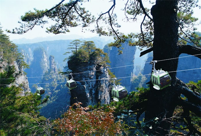wulingyuan scenic cableslider zhangjiajie national park china