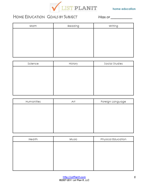 Printable Student Assignment Sheet Template