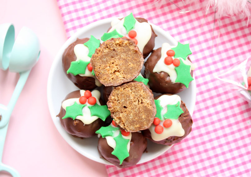 festive gingerbread truffles