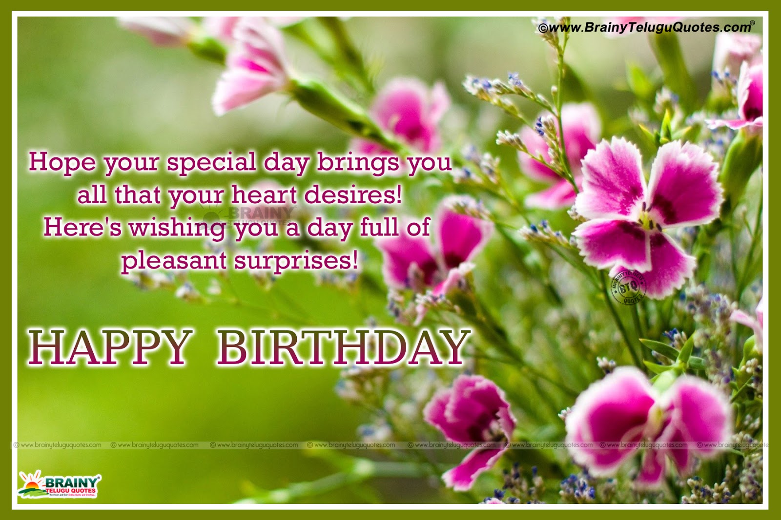 Happy Birthday Wishes With Hd Flower Wallpapers Brainyteluguquotes Comtelugu Quotes English Quotes Hindi Quotes Tamil Quotes Greetings
