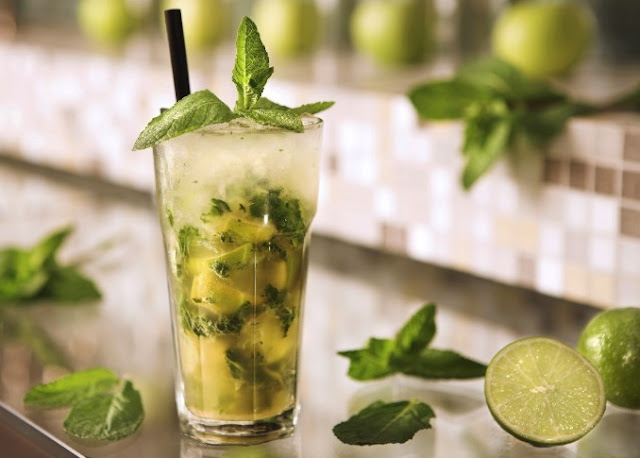 Minty Non-Alcoholic Mojitos #summer #drink