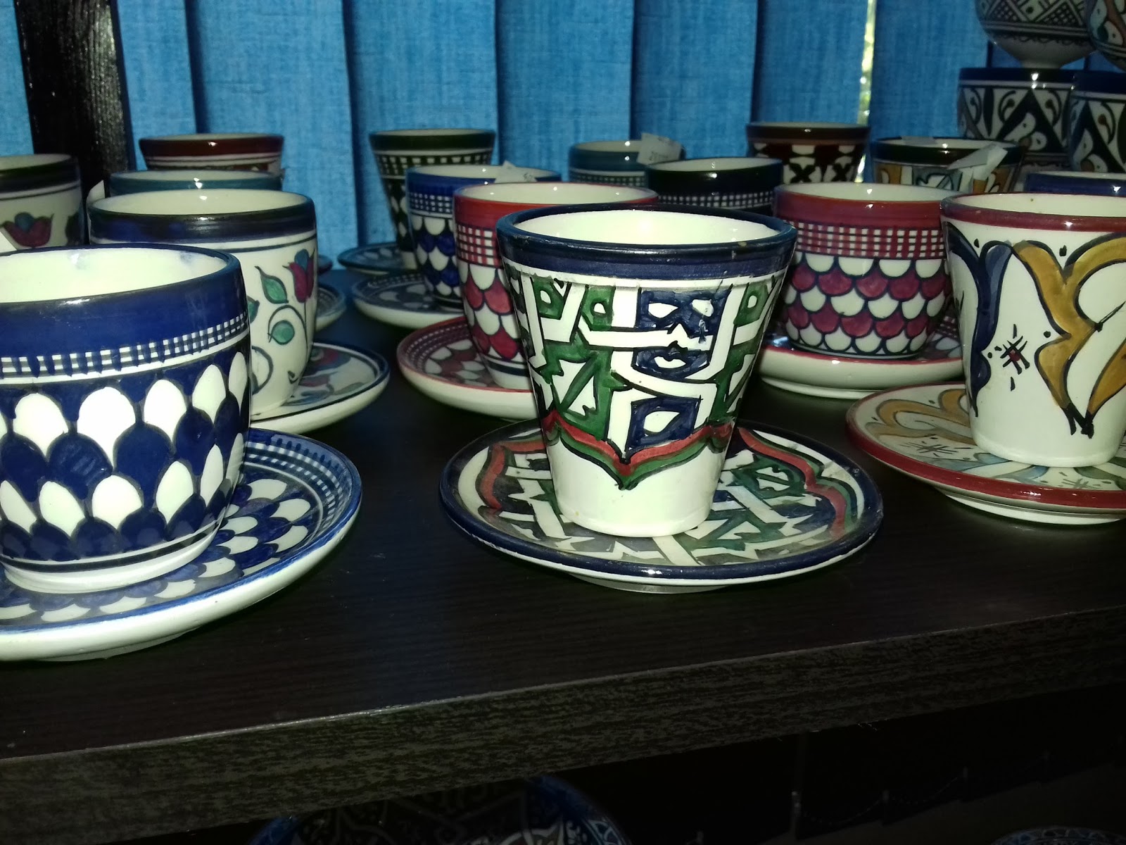 Traditional Cups Cooperative Artistic Pottery And Zellige Of Fes