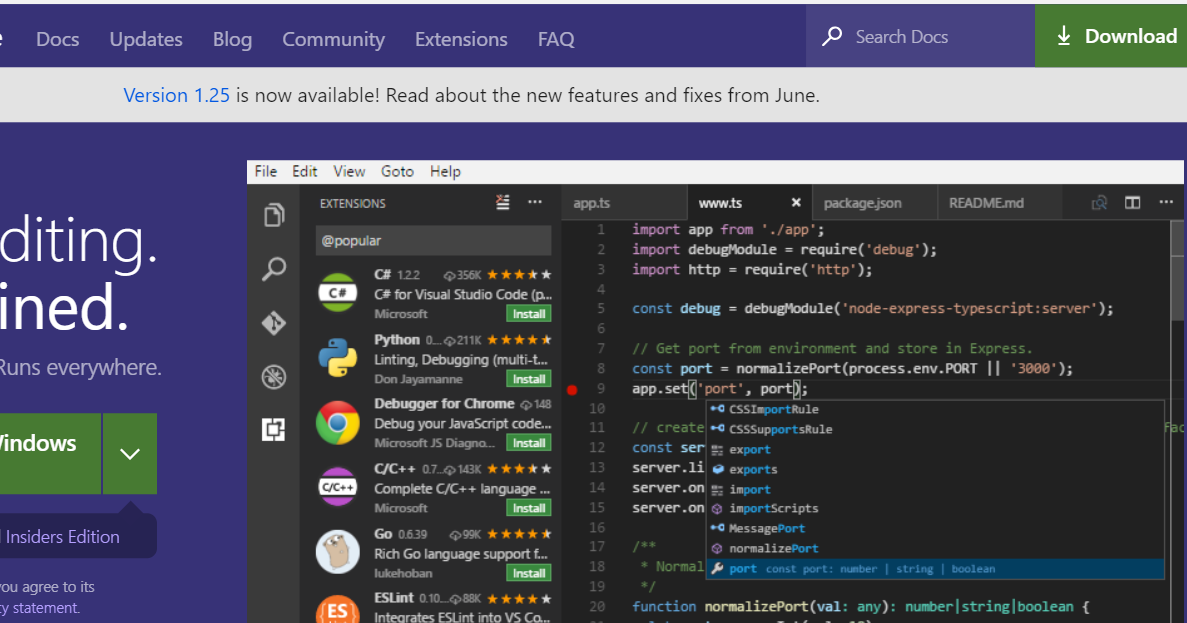 visual studio code install node.js visual studio code install node.js
