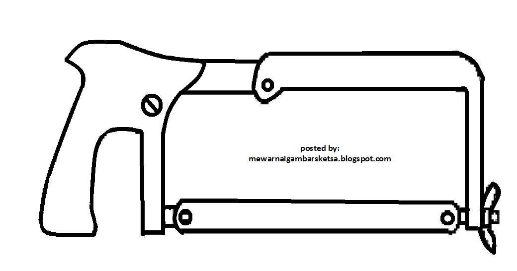  Mewarnai  Gambar  Mewarnai  Gambar  Sketsa Gergaji Besi