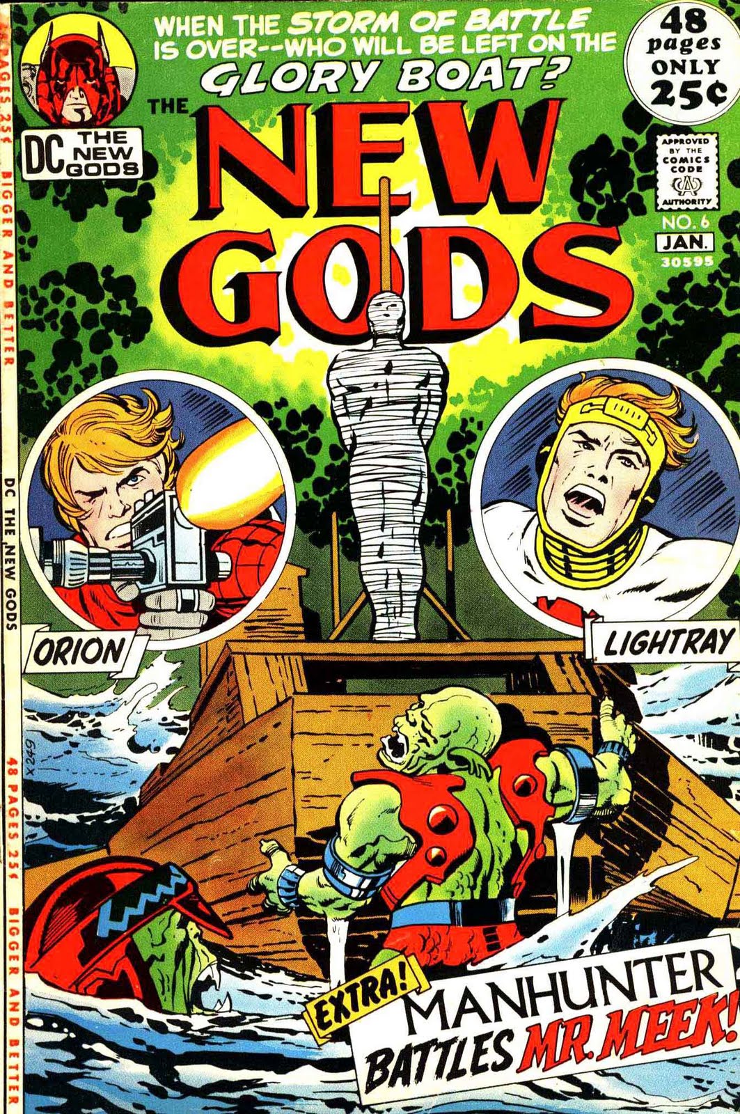 New Gods v1 #6 dc bronze age comic book cover art by Jack Kirby