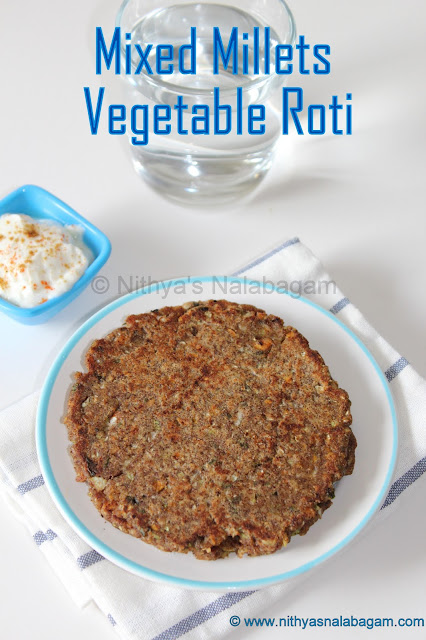Healthy Mixed Millets Vegetable Roti