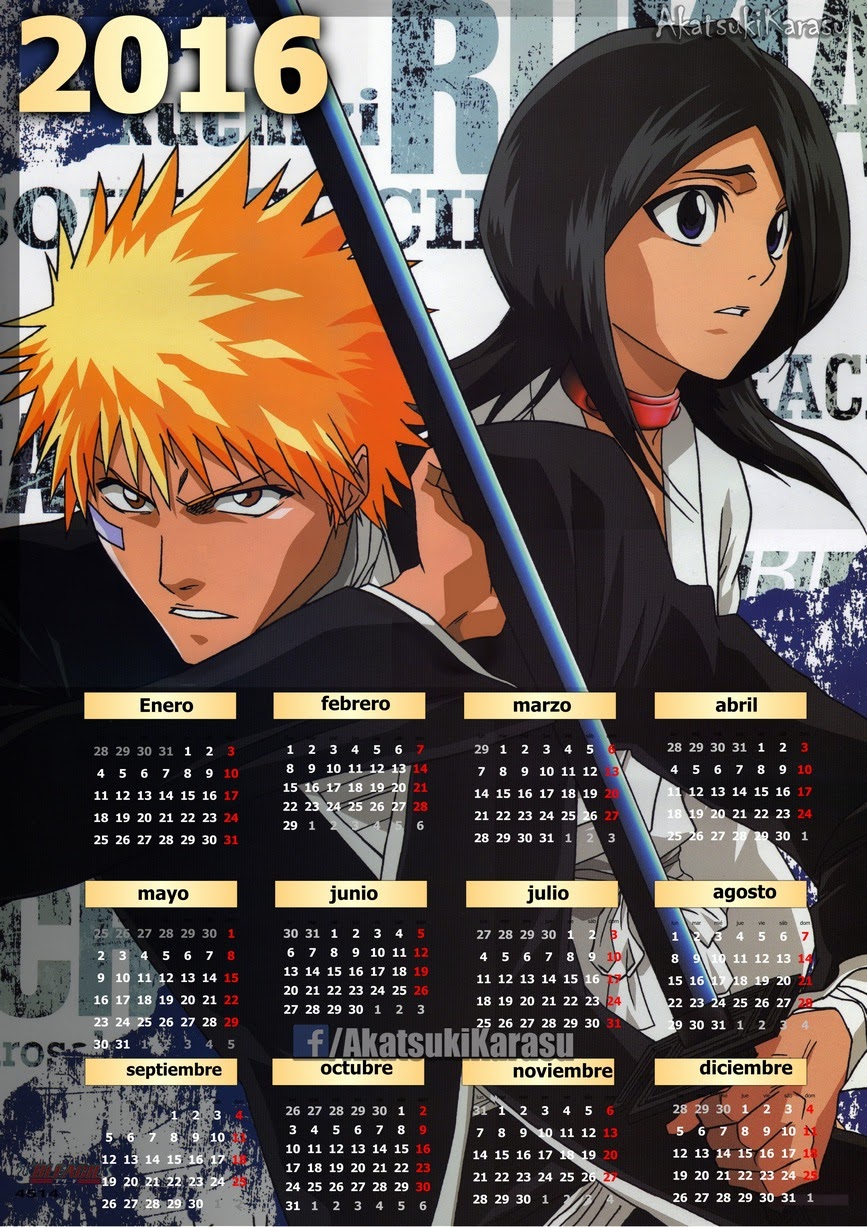 Animé imágenes by Akatsuki Karasu Calendarios 2016 Bleach