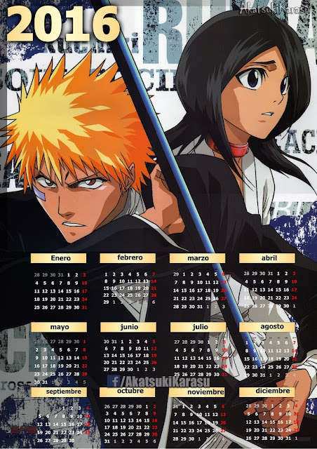 calendario 2016 bleach