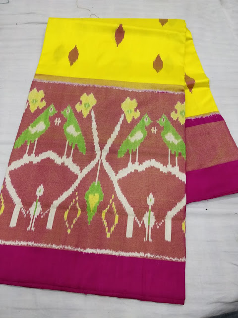 Ikkat pure silk saree with blouse