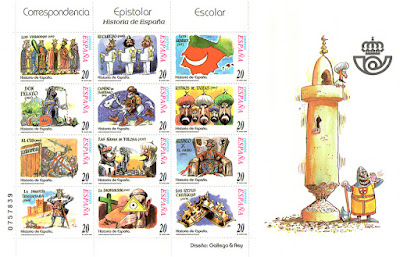 Gallego y Rey, Historia de España en sellos