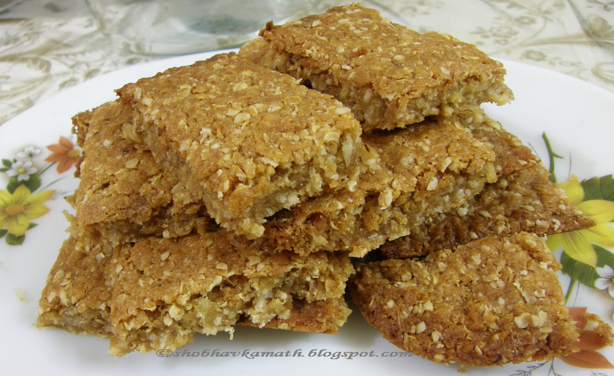 Ladle, Brush & Spade Oats Coconut Honey Slice