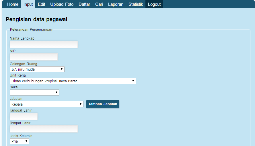 Aplikasi Sistem Informasi Kepegawaian Full