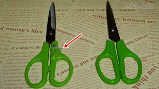 プラスティック柄 はさみの修理 某氏の猫空