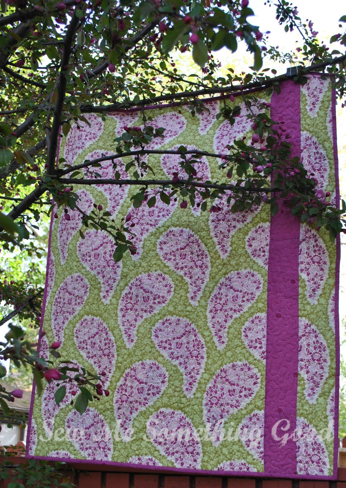 Sew Me Something Good Cherry Blossoms Baby Quilt