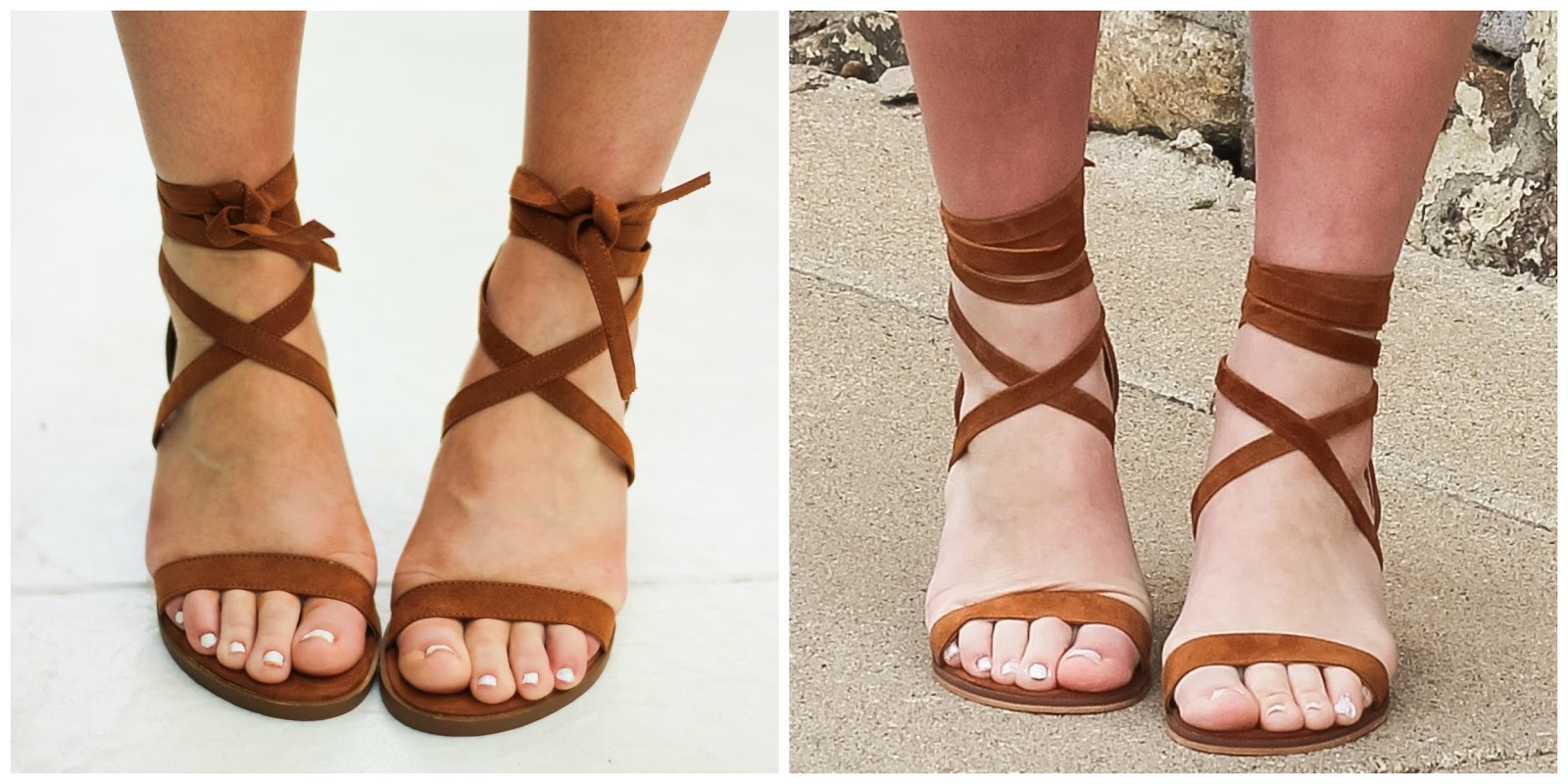 The Black Barcode: The for Less: Lace-up Sandals + A Review of the Two