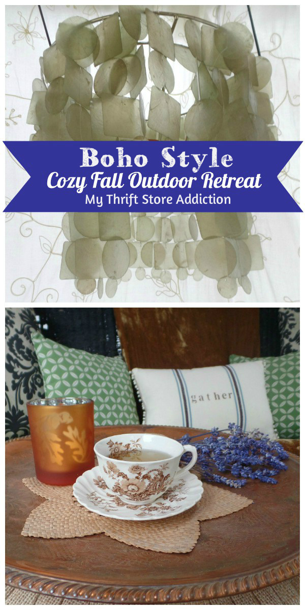 boho style cozy fall outdoor retreat