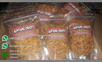Kering Kentang Crispy rasa Pedas Manis dikemas plastik tebal dan divacuum Kering Kentang Crispy rasa Pedas Manis dikemas plastik tebal dan divacuum