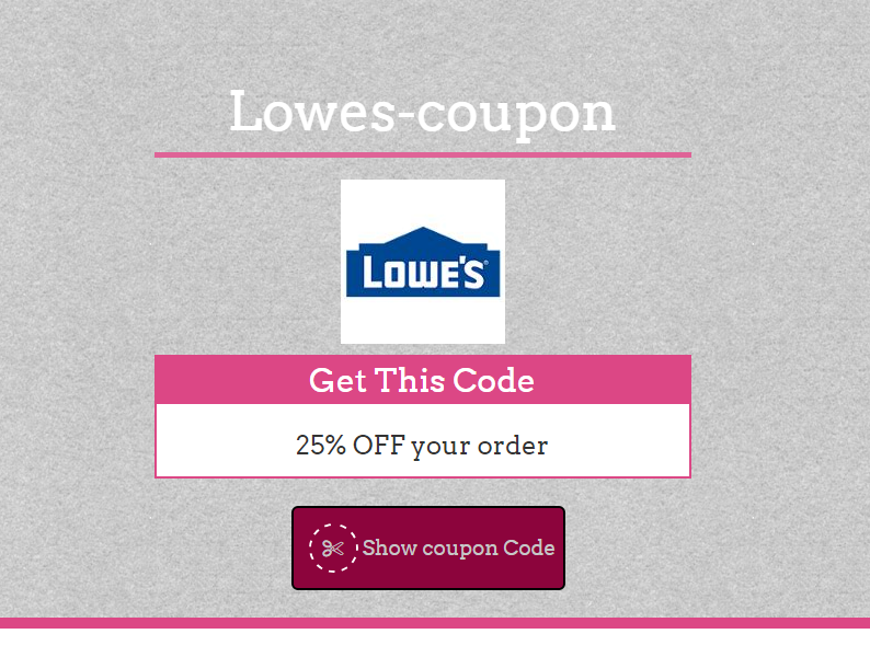 Lowes 35 Coupon Code May 2017 Coupon Code 2017