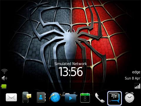 spiderman theme for blackberry 9900