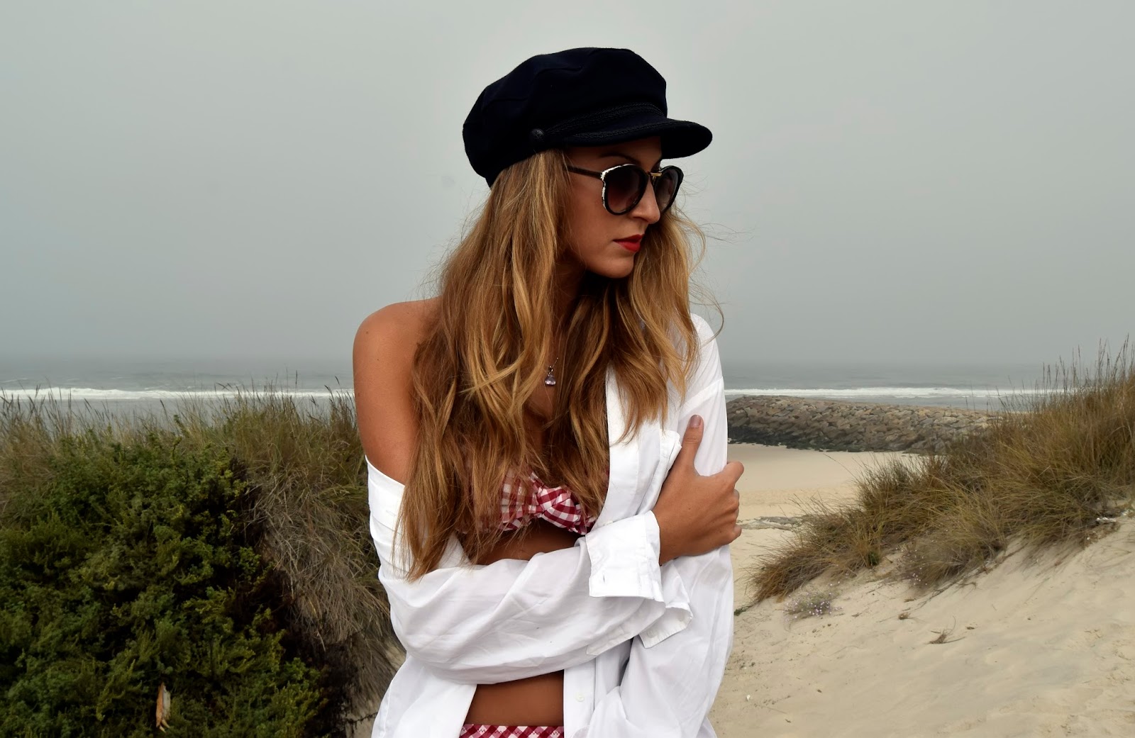 Bikini cuadro vichy rojo en Costa Nova Si Coppelia Vistiera de Prada