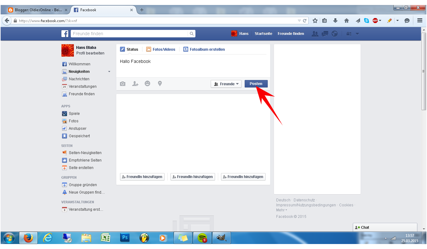 Jemand Verwendet Meine Bilder Auf Facebook OldiesOnline: Wie poste ich bei Facebook Beiträge und wie kann ich