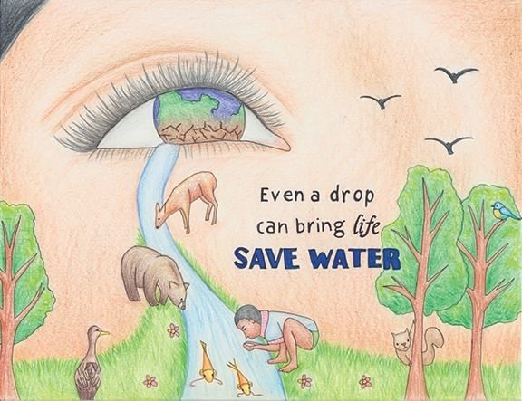 Save water (recycle symbol), Art Print | Barewalls Posters & Prints |  bwc30188919
