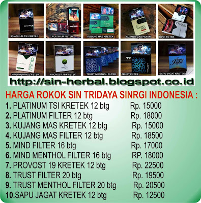 Rokok Herbal Rokok Herbal Sin Tridaya Sinergi Indonesia