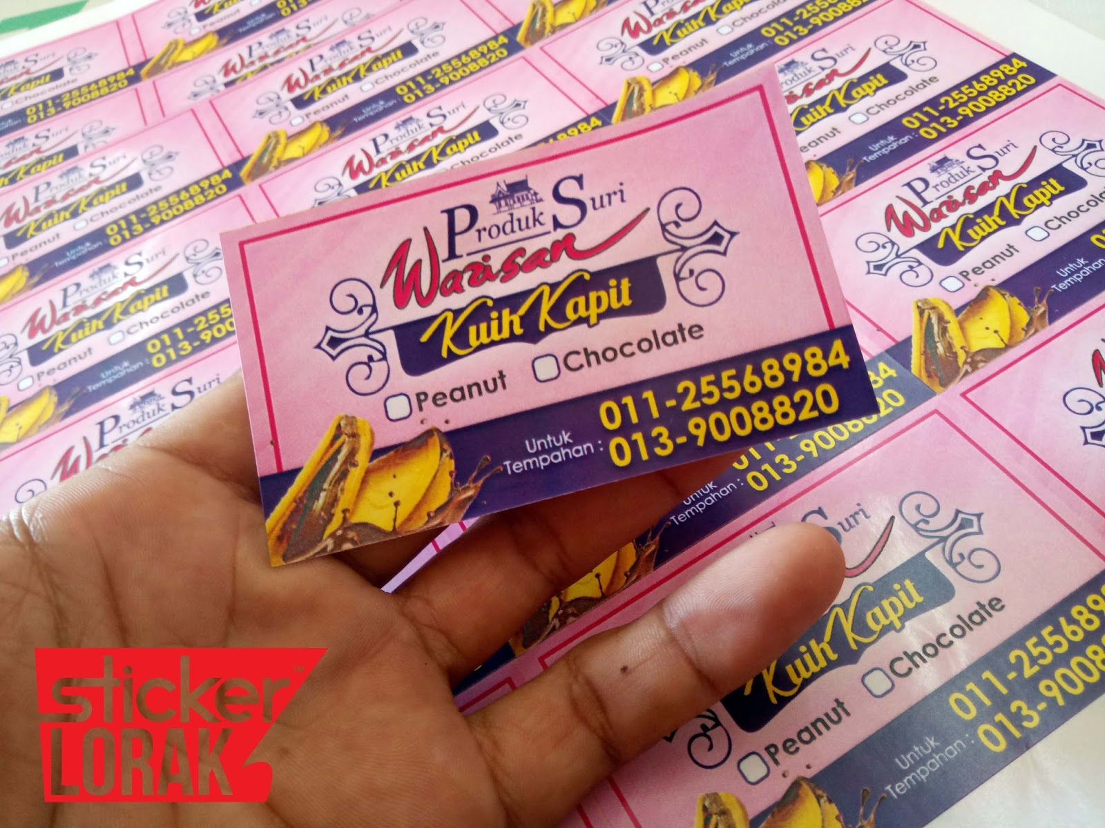 Sticker Label Produk ( Pusat Printing Kota Bharu Kelantan)