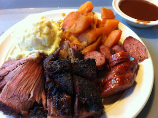 Smokey John's Bar-B-Que BBQ Barbecue Barbeque Bar-B-Q Dallas DFW Brisket Ribs Sausage Potato Salad Sweet Potatoes