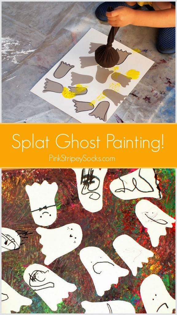 Make Halloween Ghost Splat Painting