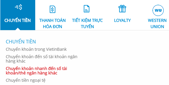 Chuyển tiền liên ngân hàng cực nhanh bằng Vietinbank Ipay