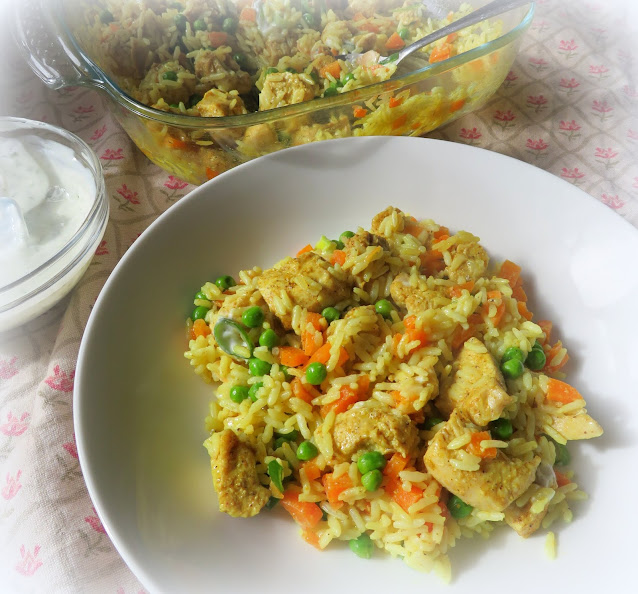 Curried Chicken & Coconut Rice Casserole