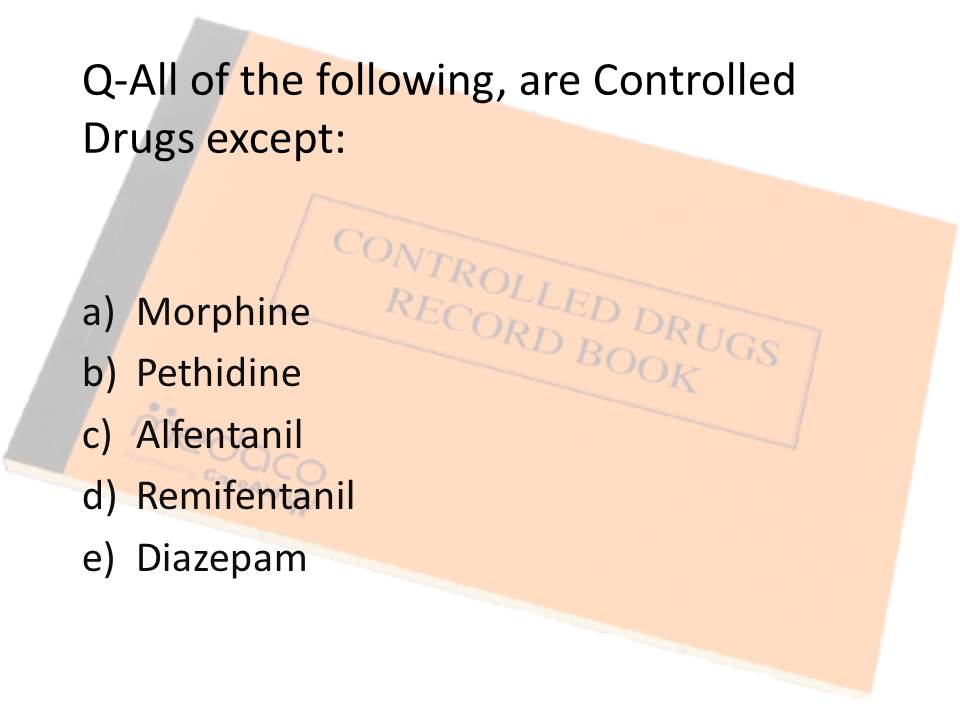 Diazepam Is It A Controlled Drug