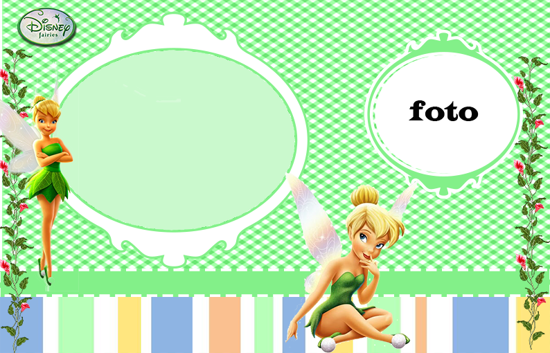 Invitaciones de Tinkerbell para Imprimir Gratis Para hacer invitaciones, tarjetas, marcos de fotos o etiquetas, para imprimir gratis de Tinkerbell.