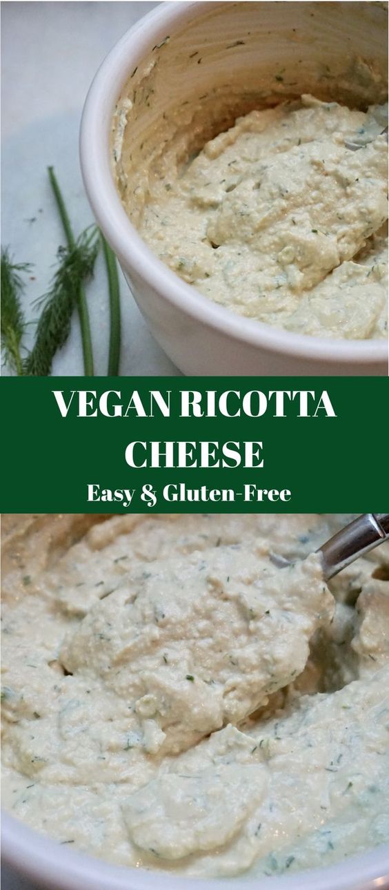 Easy Dill & Chive Vegan Ricotta Cheese (GlutenFree) Easy Recipe and