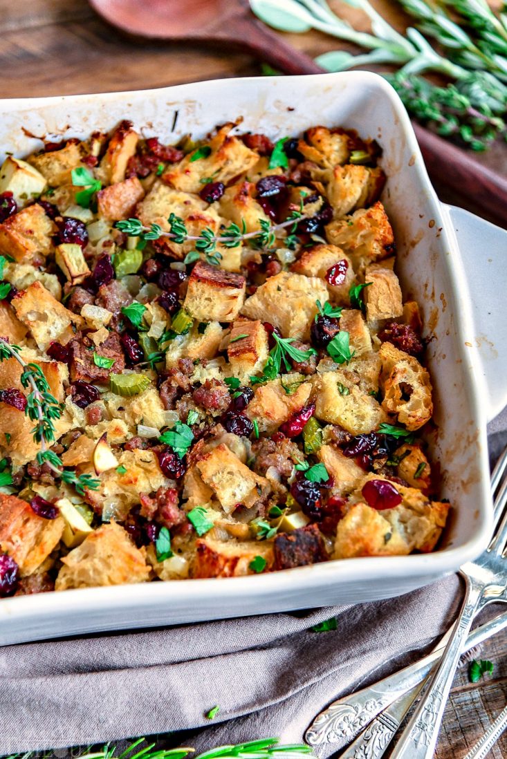 Stuffing Recipe with Sausage Cranberries and Apple CookPed