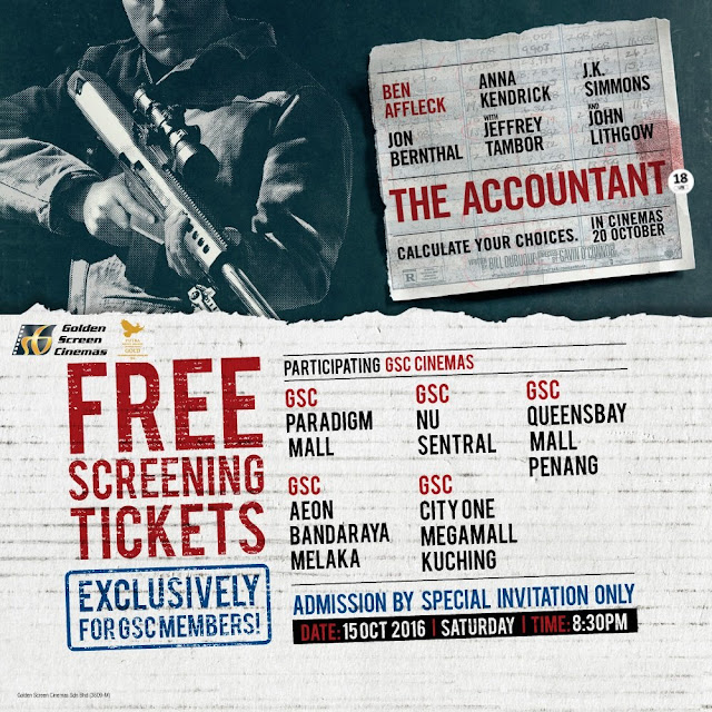GSC Members Get Free The Accountant Movie Screening