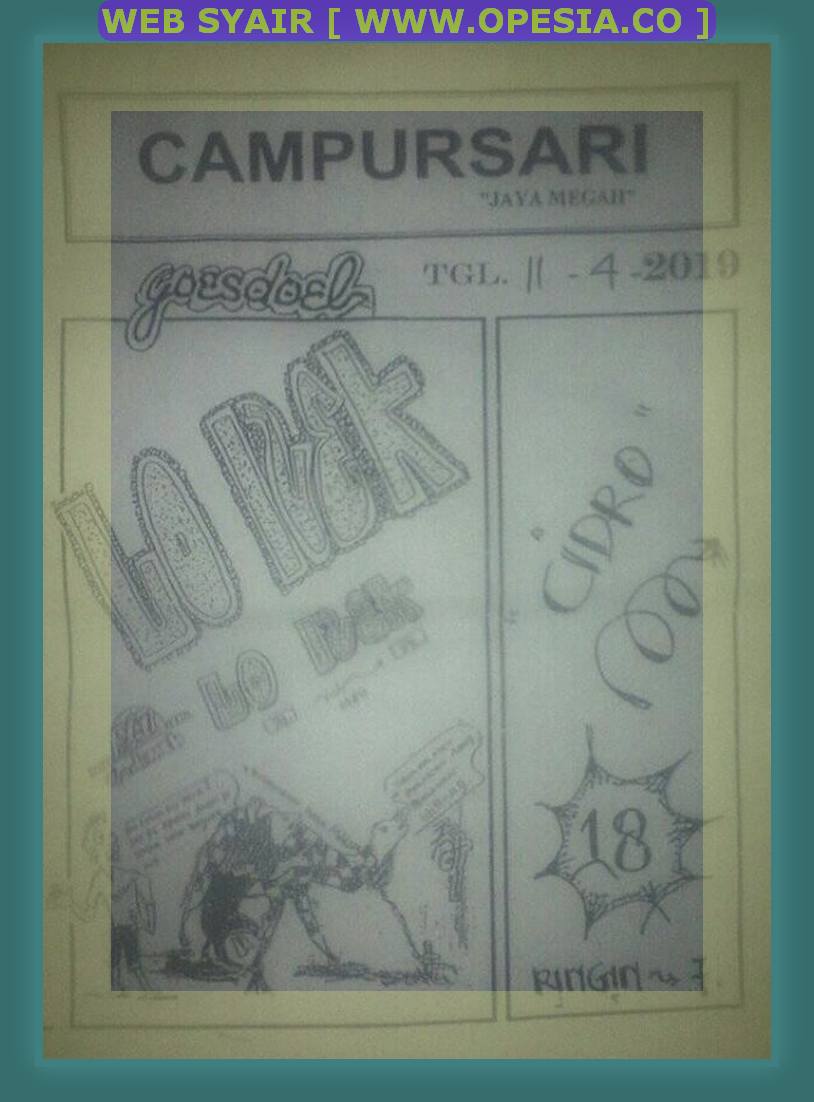 Syair Sgp Hari Ini Kamis 11 April 2019 Okekode