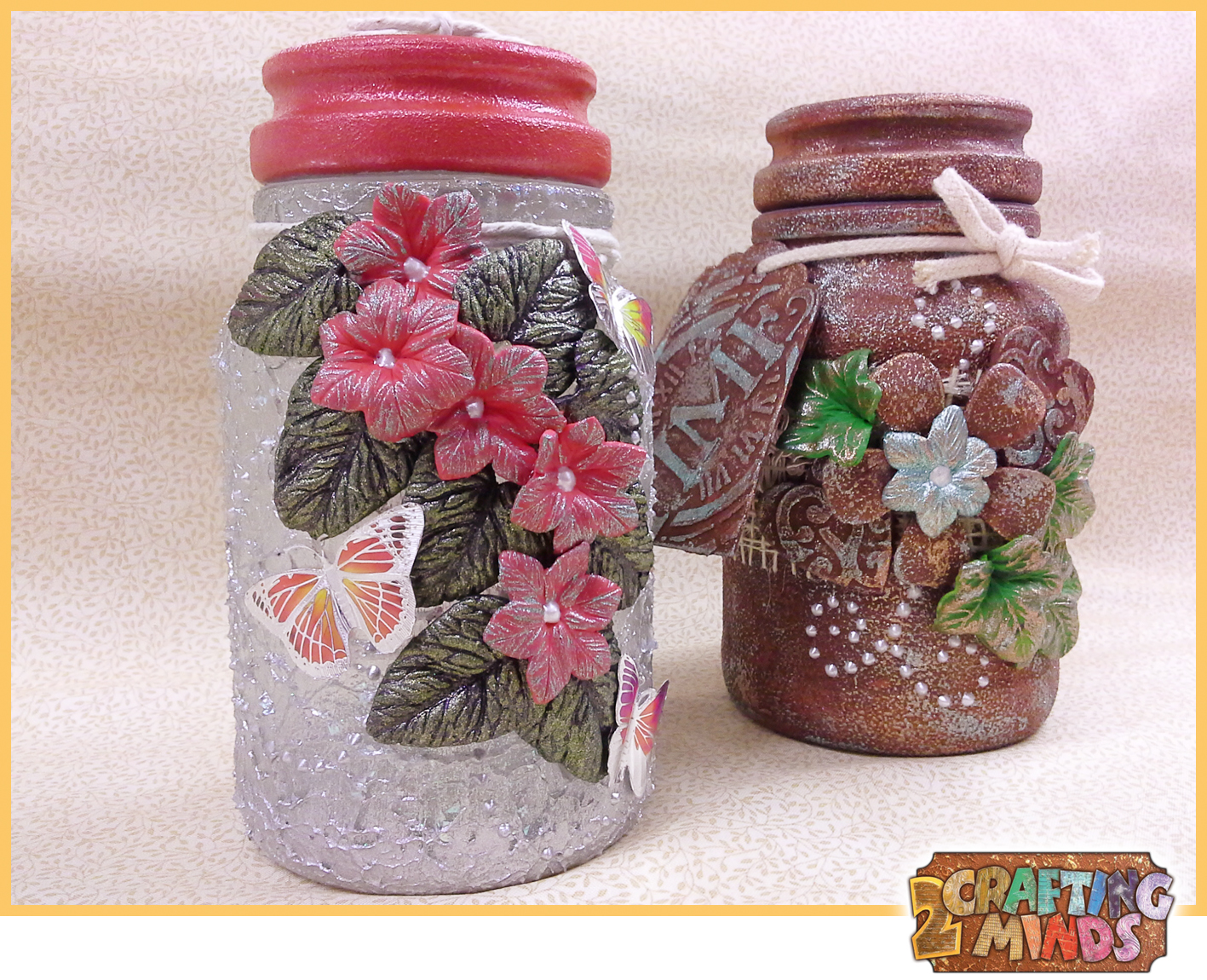 2 Crafting Minds Decorating Glass Objects