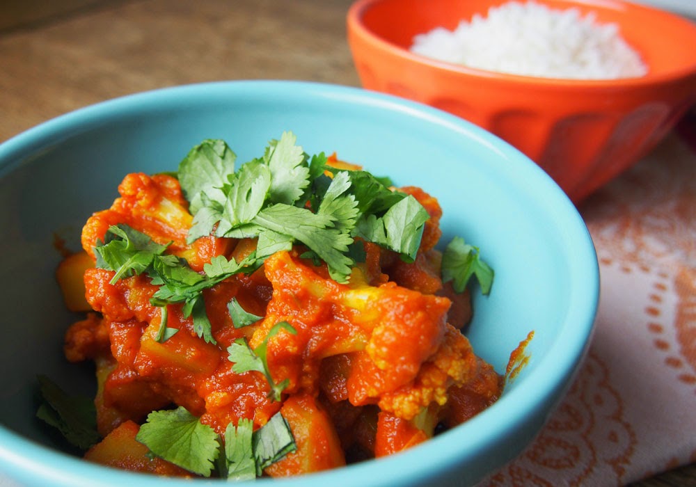 Mangerella: Indisches Blumenkohl-Curry mit Reis