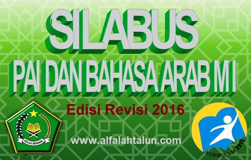 Download Silabus PAI dan Bahasa Arab Kurikulum 2013 MI