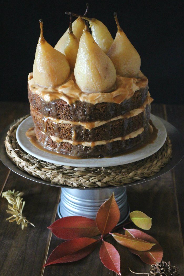 caramelized-pear-naked-cake, naked-cake-de-peras, mousse-de-caramelo