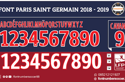 Font Paris Saint Germain 2018-2019