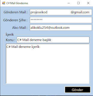C# ile Gmail üzerinden mail gönderme örneği,mail'e dosya eklemek(attachment),mail send uygulaması,c# örnekleri