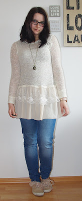[Fashion] Romantic Crochet &  Lace Sweater Dress
