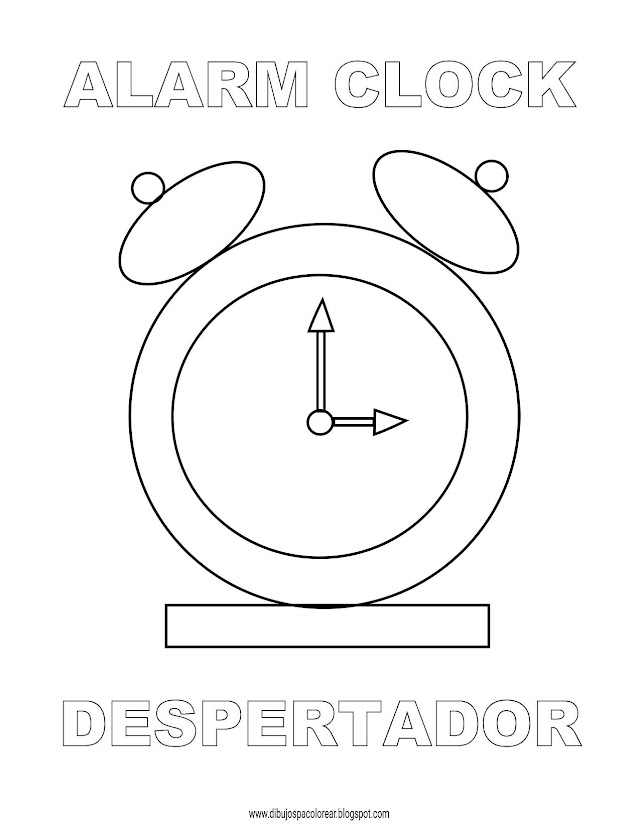 Dibujos Inglés - Español con D: Despertador - Alarm Clock
